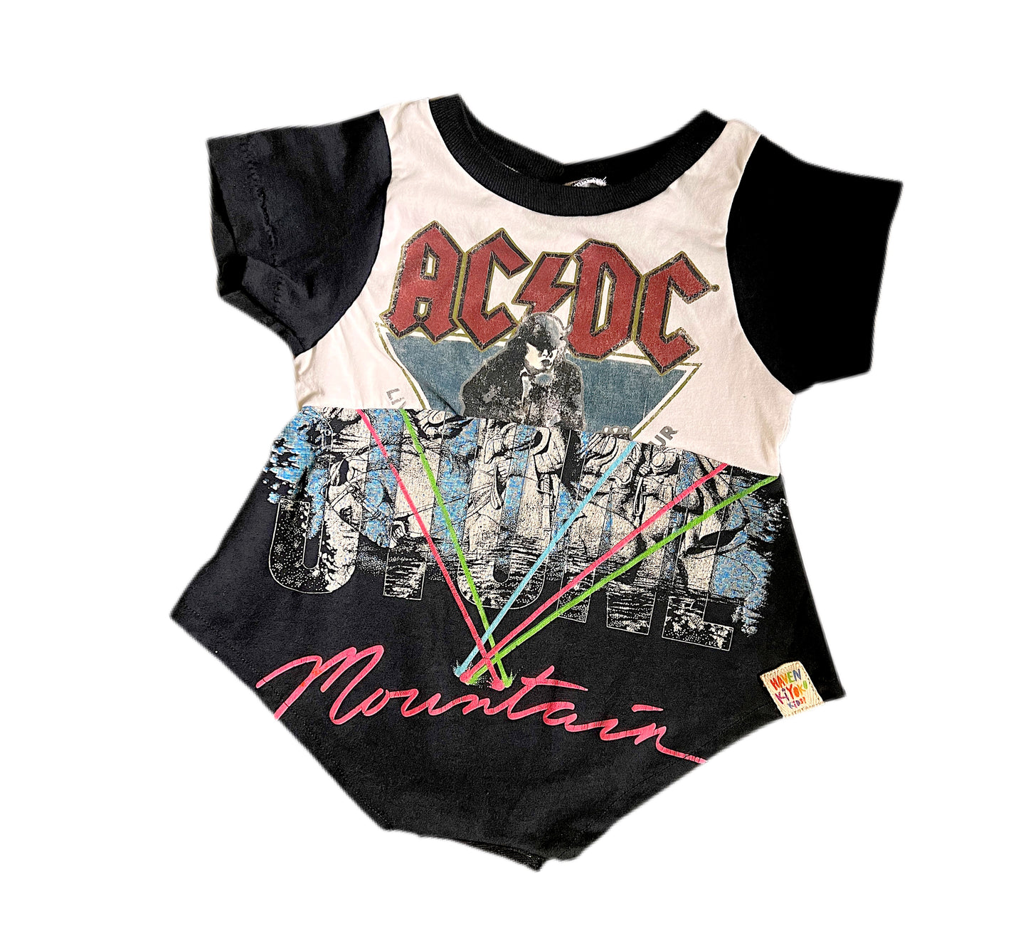 UPCYCLED AC/DC ONE PIECE - SIZE 18/24M