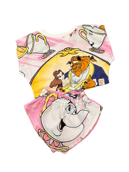 UPCYCLED BEAUTY & THE BEAST SET - SIZE 2/3T