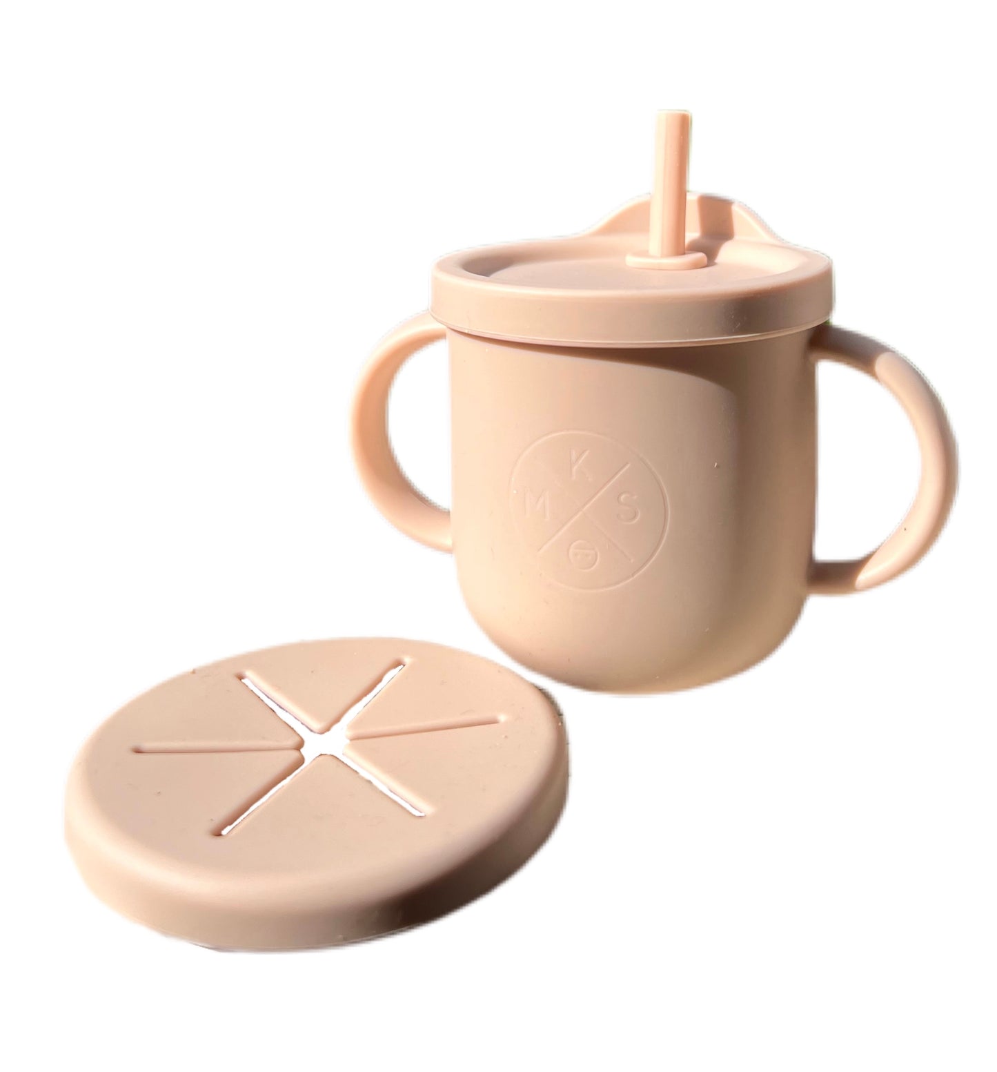 ALL IN ONE SILICONE SNACK CUP - NUDE